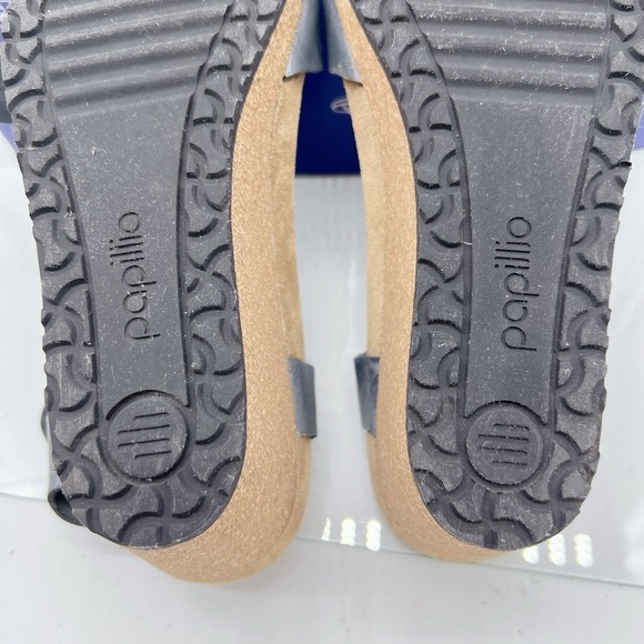 Birkenstock Papillio Soley Ring Buckle Sandal Metallic Black Wedge EU 38 - Picture 11 of 12